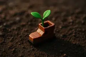 لنگه کفش و گیاه وال-ای