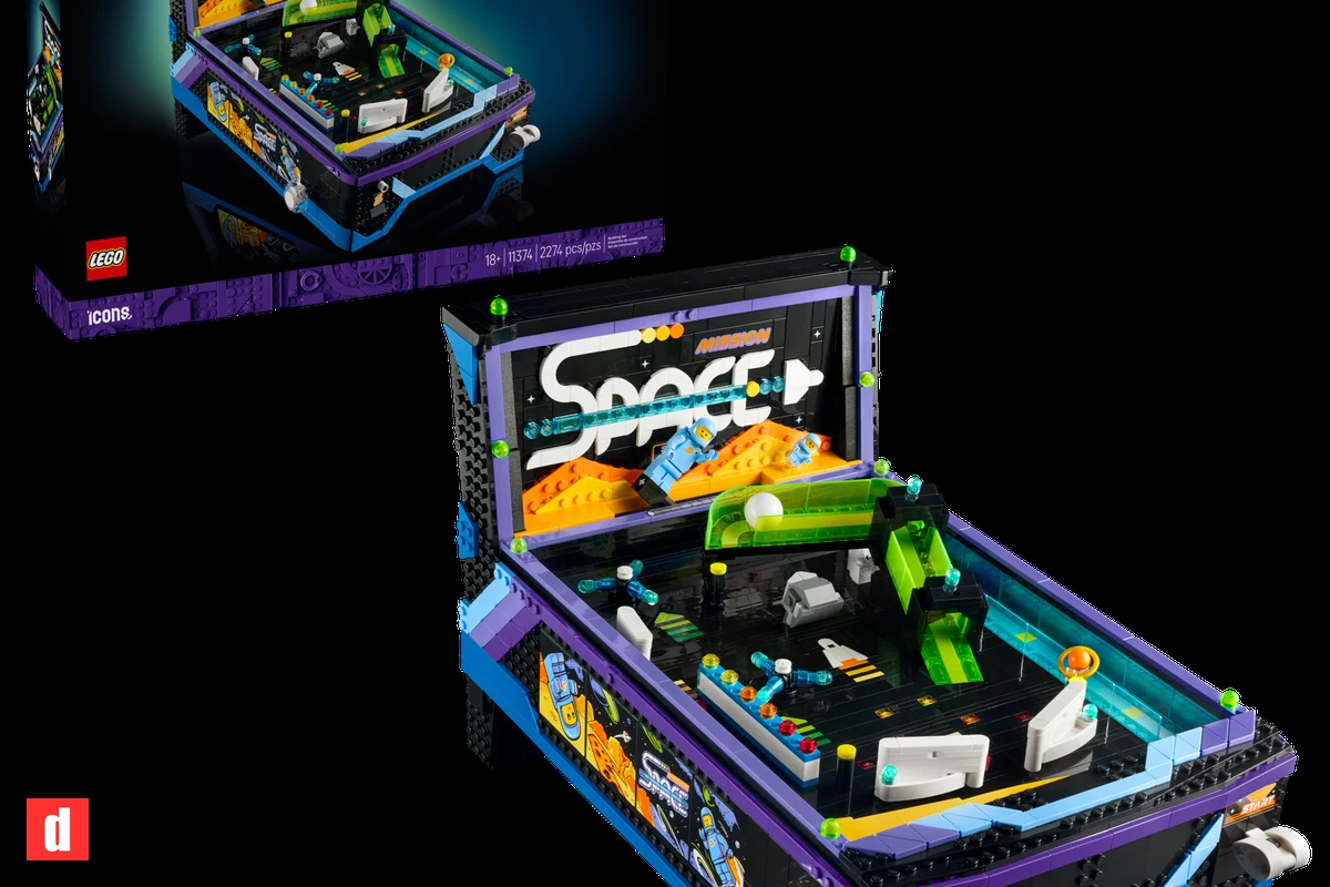 جعبه و مدل کامل آرکید پینبال لگو 11374 با طرح Space Arcade